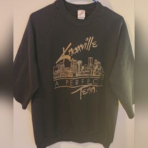 Vintage 80's Knoxville A Perfect Tenn sweatshirt 3/4 length sleeves cut off